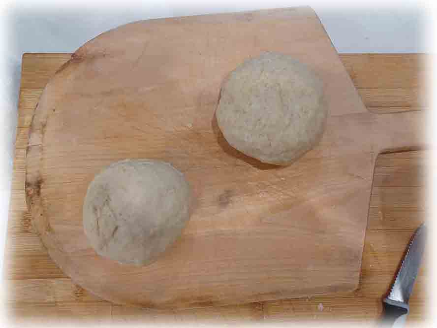 Make two dough balls

